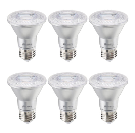 Bulbrite 861759 6.5W LED PAR20 Light Bulb 3000K Dimmable E26 500 Lumens 120V 6PK