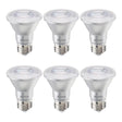 Bulbrite 861760 6.5W LED PAR20 Light Bulb 3000K Dimmable E26 488 Lumens 120V 6PK