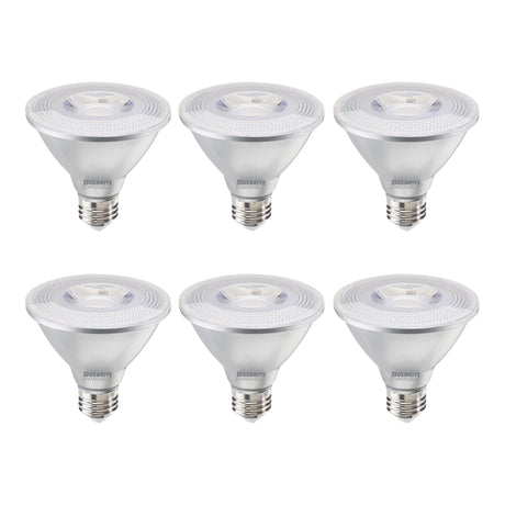 Bulbrite 861772 10W LED PAR30 Light Bulb 3000K Dimmable E26 800 Lumens 120V 6PK