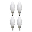 Bulbrite 861926 5W LED B11 Light Bulb 3000K Dimmable E12 500 Lumens 120V 4PK