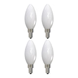 Bulbrite 861926 5W LED B11 Light Bulb 3000K Dimmable E12 500 Lumens 120V 4PK