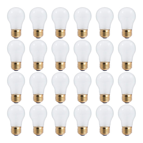 Bulbrite 861946 25W Incandescent A19 Light Bulb 2700K Dimmable E26 240 Lumens 12V 24PK