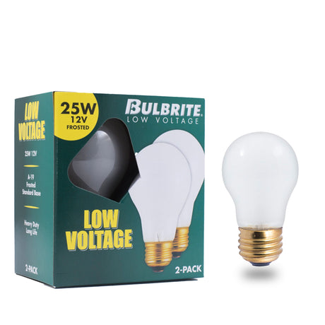 Bulbrite 861946 25W Incandescent A19 Light Bulb 2700K Dimmable E26 240 Lumens 12V 24PK