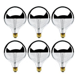 Bulbrite 862026 60W Incandescent G40 Light Bulb 2700K Dimmable E26 520 Lumens 120V 6PK