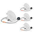 Bulbrite 862650 Bulbrite Pack of (4) 12 Watt 4" Integrated LED Recessed Downlight with E26 Quick Connect Adapter, 5CCT - 27/30/35/40/50K, 1100 Lumens