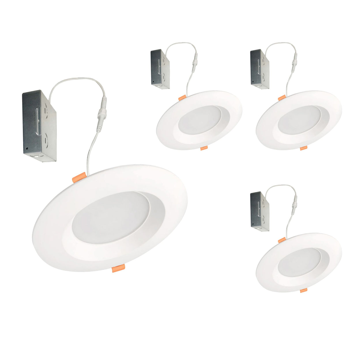 Bulbrite 862655 12W LED 4" Recessed Downlight 5CCT Dimmable 1100 Lumens 120V 4PK