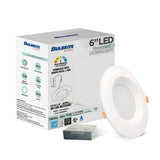 Bulbrite 862656 14W LED 6" Recessed Downlight 5CCT Dimmable 1100 Lumens 120V 4PK
