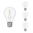 Bulbrite 862687 Bulbrite 6-Pack 2.5-Watt A19 Medium(E26)LED Bulb with Vintage Spiral Filaments, Clear,2700K,100 Lumens