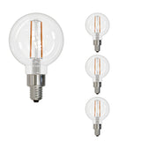 Bulbrite 862694 2.5W LED G16 Light Bulb 2700K Dimmable E12 250 Lumens 120V 4PK