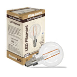 Bulbrite 862694 2.5W LED G16 Light Bulb 2700K Dimmable E12 250 Lumens 120V 4PK