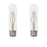 Bulbrite 862700 Bulbrite Pack of (2) 3 Watt Dimmable Clear Filament T9 Medium (E26) LED Light Bulb - 250 Lumens, 3000K