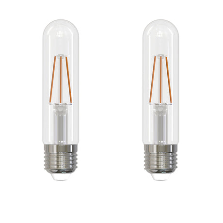 Bulbrite 862700 Bulbrite Pack of (2) 3 Watt Dimmable Clear Filament T9 Medium (E26) LED Light Bulb - 250 Lumens, 3000K