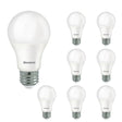 Bulbrite 862714 Bulbrite LED Filament Pack of (8) 9 Watt Non-Dimmable A19 Light Bulbs with Frost Finish and Medium (E26) Base - 3000K (Soft White Light), 750 Lumens