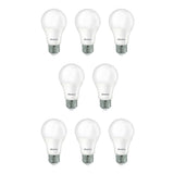 Bulbrite 862715 Bulbrite LED Filament Pack of (8) 9 Watt Non-Dimmable A19 Light Bulbs with Frost Finish and Medium (E26) Base - 4000K (Cool White Light), 750 Lumens