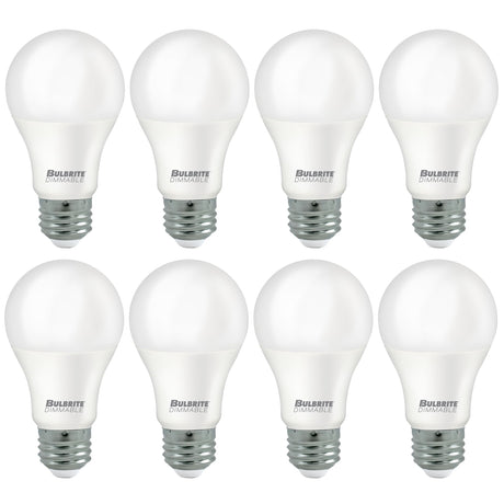 Bulbrite 862720 9W LED A19 60W EQUIV PREFERRED DIMMABLE 5000K E26 120V-8PK