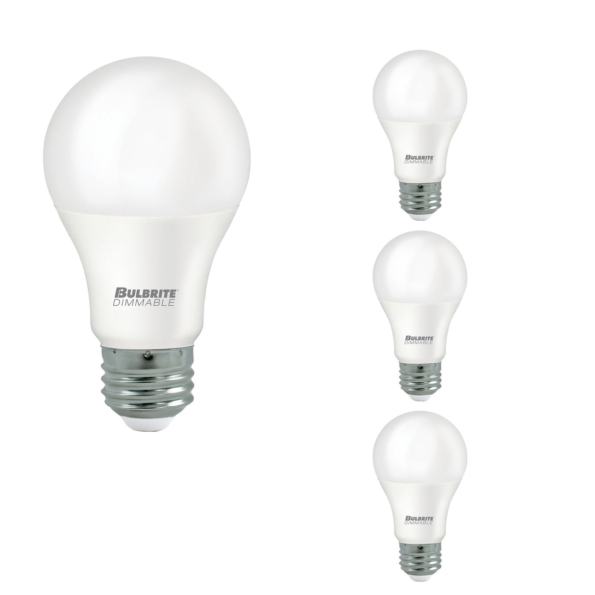 Bulbrite 862975 9W LED A19 60W EQUIV PREMIUM DIMMABLE 3000K E26 120V 4PK