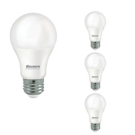 Bulbrite 862975 9W LED A19 60W EQUIV PREMIUM DIMMABLE 3000K E26 120V 4PK