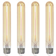Bulbrite 862770 Bulbrite LED Filament Pack of (4) 5 Watt Dimmable 7.5 Inch T9 Light Bulb with Antique Glass Finish and Medium (E26) Base - 2100K (Amber Light), 250 Lumens