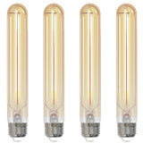 Bulbrite 862770 Bulbrite LED Filament Pack of (4) 5 Watt Dimmable 7.5 Inch T9 Light Bulb with Antique Glass Finish and Medium (E26) Base - 2100K (Amber Light), 250 Lumens