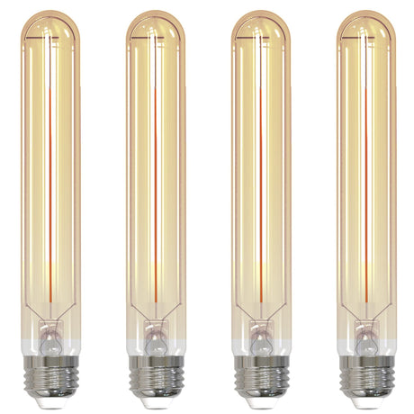 Bulbrite 862770 Bulbrite LED Filament Pack of (4) 5 Watt Dimmable 7.5 Inch T9 Light Bulb with Antique Glass Finish and Medium (E26) Base - 2100K (Amber Light), 250 Lumens