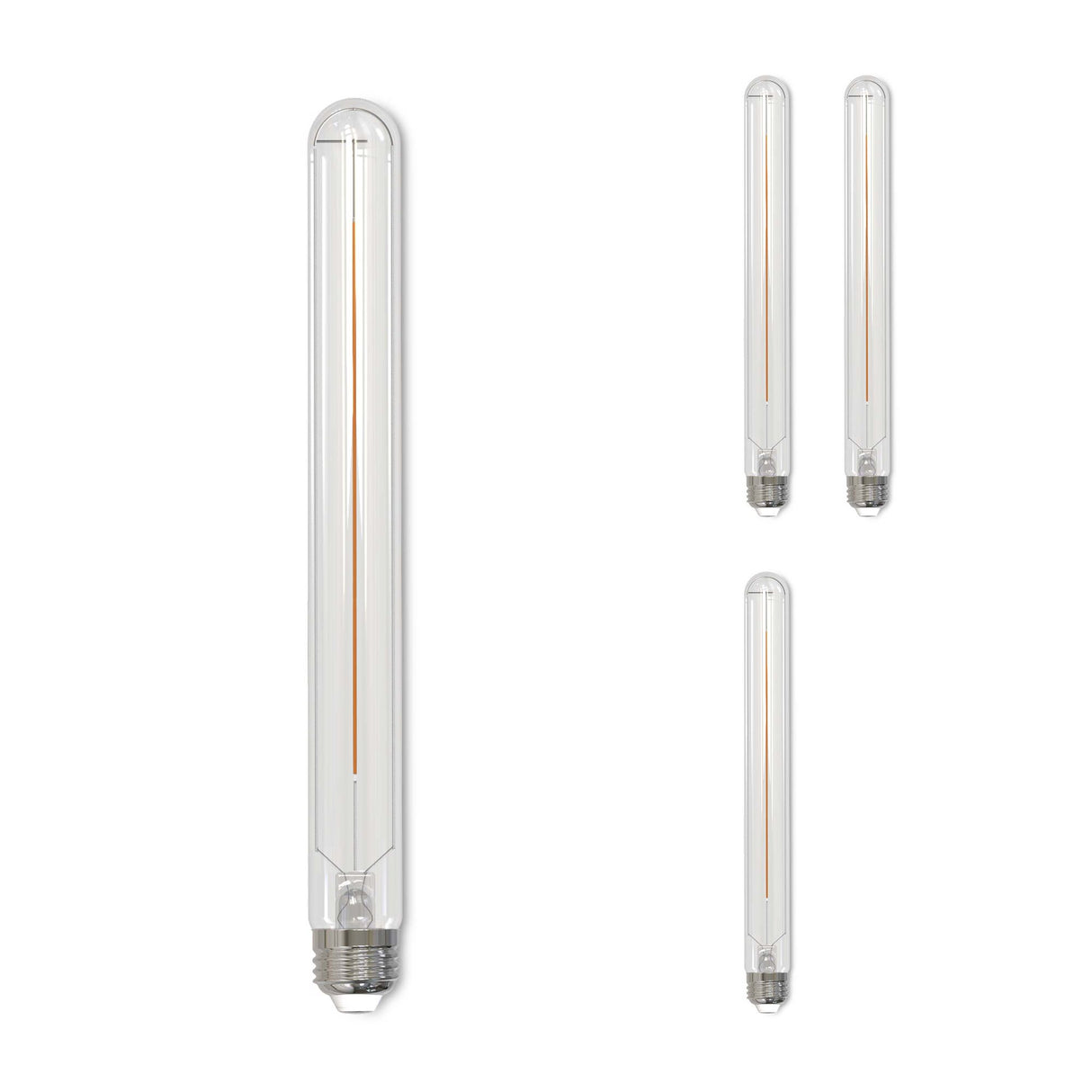 Bulbrite 862775 Bulbrite LED Filament Pack of (4) 5 Watt Dimmable 11 Inch T9 Light Bulb with Clear Glass Finish and Medium (E26) Base - 3000K (Soft White Light), 350 Lumens