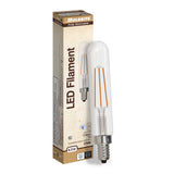 Bulbrite 862932 Bulbrite LED 4.5 Watt Dimmable T8 Light Bulb with a Clear Finish and a Candelabra Screw E12 - 2700K (Warm White Light) 450 lumens