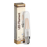 Bulbrite 862933 Bulbrite LED 4.5 Watt Dimmable T8 Light Bulb with a Clear Finish and a Candelabra Screw E12 - 3000K (Soft White Light) 450 lumens
