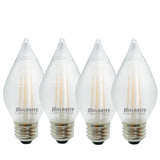 Bulbrite 862787 Bulbrite Spunlite Pack of (4) 4 Watt Dimmable C15 LED Filament Light Bulb with Satin Glass Finish and Medium (E26) Base - 2700K (Warm White Light), 350 Lumens