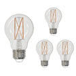 Bulbrite 862828 Bulbrite LED Filament Pack of (4) 14 Watt Dimmable A19 Light Bulb with Clear Glass Finish and Medium (E26) Base - 3000K (Soft White Light), 1600 Lumens