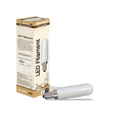 Bulbrite 862853 Bulbrite LED Filament Pack of (4) 4.5 Watt Dimmable T6 Light Bulbs with a Milky Finish and Candelabra (E12) Base - 2700K (Warm White Light), 400 Lumens