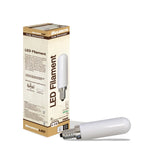Bulbrite 862854 Bulbrite LED Filament Pack of (4) 4.5 Watt Dimmable T6 Light Bulbs with a Milky Finish and Candelabra (E12) Base - 3000K (Soft White Light), 400 Lumens