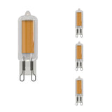 Bulbrite 862862 Bulbrite LED Filament Pack of (4) 3.5 Watt Mini T4 Light Bulbs with Clear Finish and Bi-Pin (G9) Base - 2700K (Warm White Light), 300 Lumens
