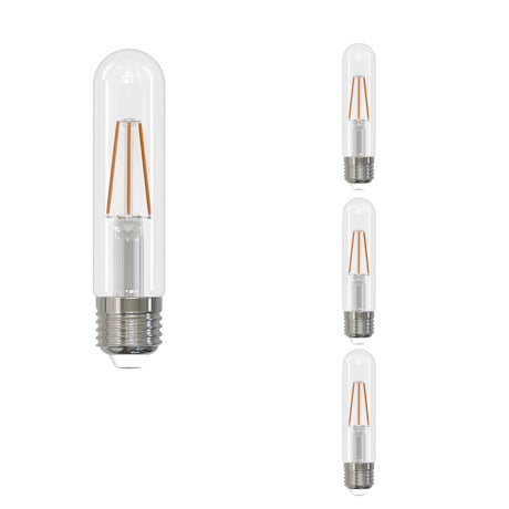 Bulbrite 862873 5W LED T9 Light Bulb 3000K Dimmable E26 500 Lumens 120V 4PK