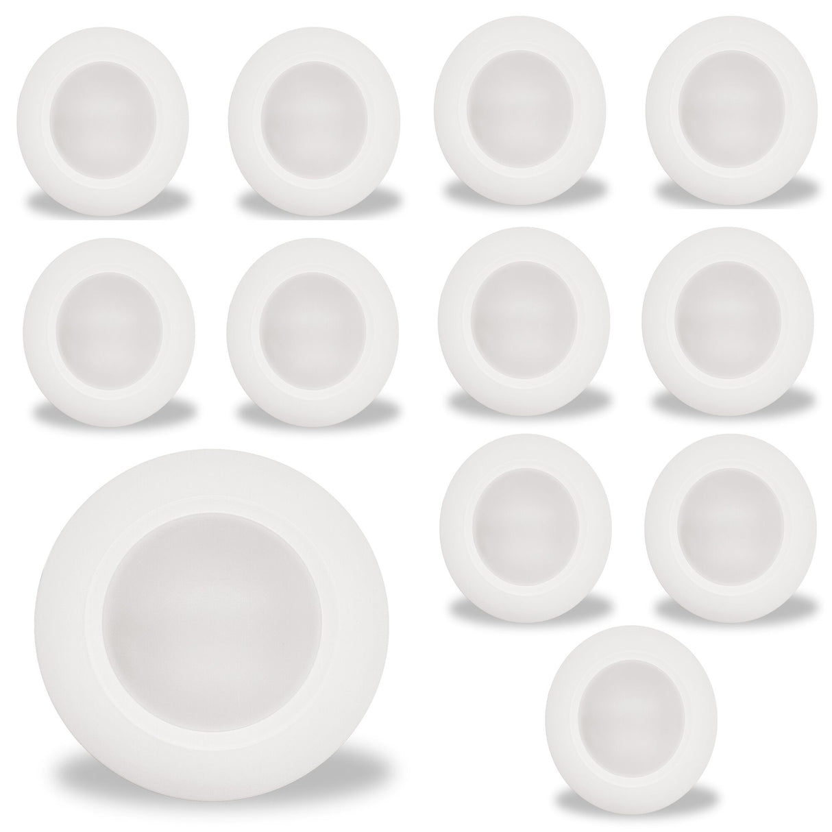 Bulbrite 862883 14W LED 7" Disc Light Bulb Color Selectable Dimmable E26 1100 Lumens 120V 12PK