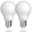 Bulbrite 862884 Bulbrite 9 Watt LED A19 Light Bulbs, Warm Dimming 3000K (Soft White) - 1800K (Candlelight), 800 Lumens, (2 Pack)