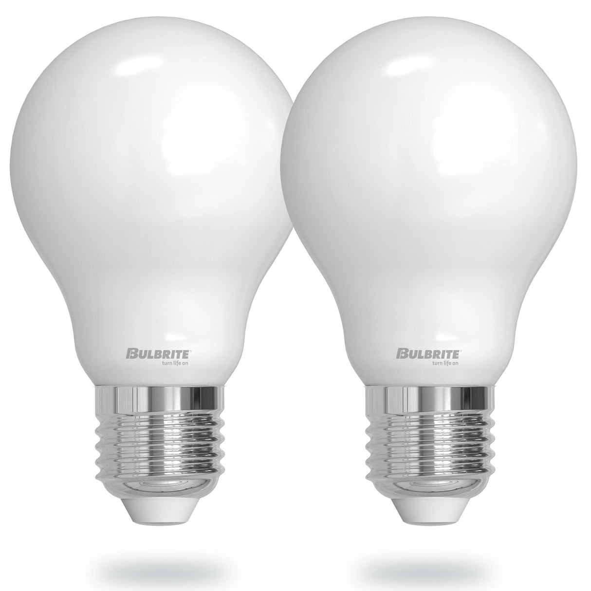Bulbrite 862884 Bulbrite 9 Watt LED A19 Light Bulbs, Warm Dimming 3000K (Soft White) - 1800K (Candlelight), 800 Lumens, (2 Pack)