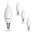 Bulbrite 862886 Bulbrite 5 Watt LED CA10 Light Bulbs, Warm Dimming 3000K (Soft White) - 1800K (Candlelight), 500 Lumens, (4 Pack)