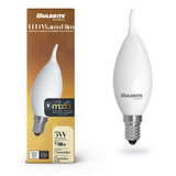 Bulbrite 862886 Bulbrite 5 Watt LED CA10 Light Bulbs, Warm Dimming 3000K (Soft White) - 1800K (Candlelight), 500 Lumens, (4 Pack)