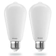 Bulbrite 862889 Bulbrite 9 Watt LED ST18 Light Bulbs, Warm Dimming 3000K (Soft White) - 1800K (Candlelight), 800 Lumens, (2 Pack)