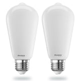 Bulbrite 862889 Bulbrite 9 Watt LED ST18 Light Bulbs, Warm Dimming 3000K (Soft White) - 1800K (Candlelight), 800 Lumens, (2 Pack)
