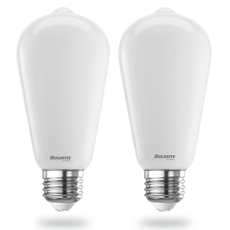 Bulbrite 862889 Bulbrite 9 Watt LED ST18 Light Bulbs, Warm Dimming 3000K (Soft White) - 1800K (Candlelight), 800 Lumens, (2 Pack)