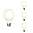 Bulbrite 862893 Bulbrite LED Filament Pack of (4) 8.5 Watt Dimmable G25 Light Bulb with a Milky Finish and Medium Screw (E26) Base - 2700K (Warm White Light), 800 Lumens