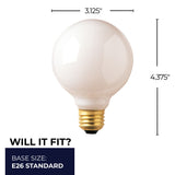 Bulbrite 861053 25W G25 GLOBE WHITE E26 130V-24PK