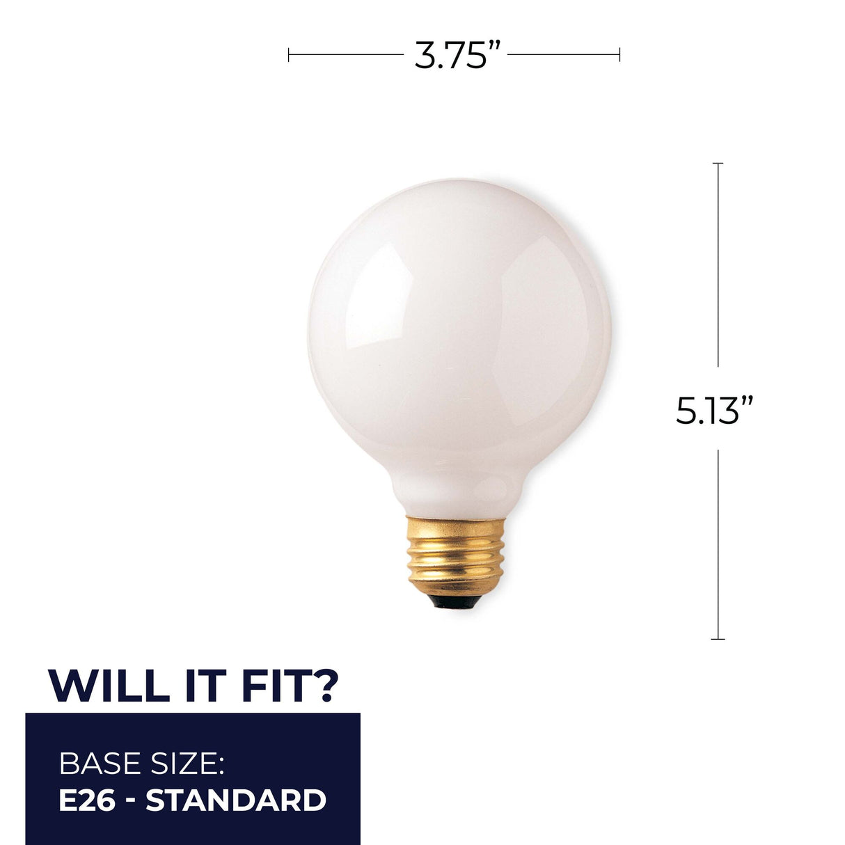 Bulbrite 861219 Bulbrite Incandescent G30 Medium Screw Base (E26) White finish Light Bulb, 40 Watt, 12-Pack