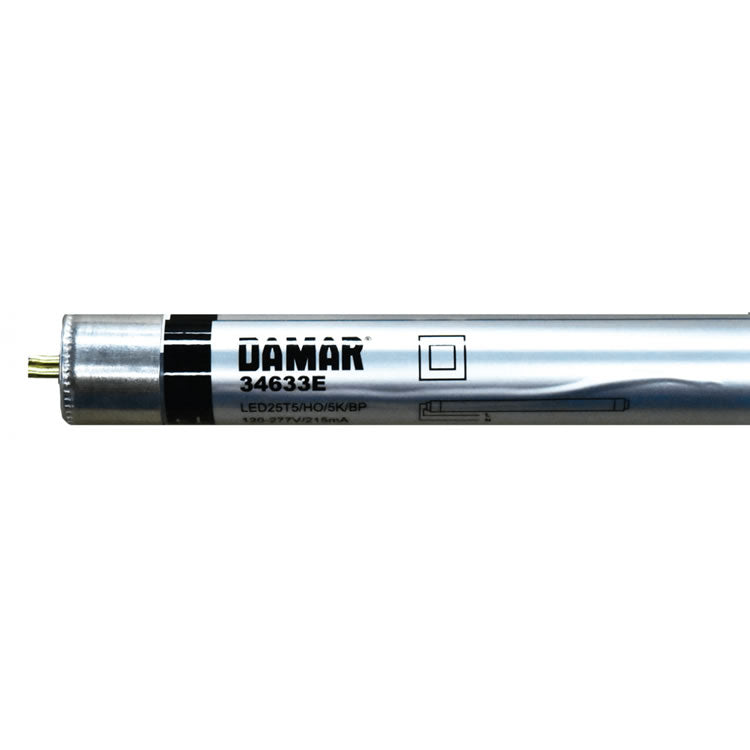 Damar 34633E LED25T5/HO/5K/BP 25W 4ft T5 LED Tube 5000K Type B Ballast Bypass Safety Shield Sleeve G5 120-277V