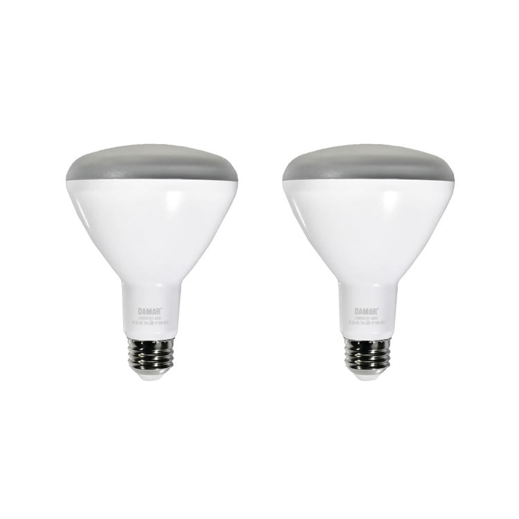 Damar 34809D LED8BR30/5K/D 8W BR30 LED Flood 5000K Dimmable E26 120V (2-Pack)