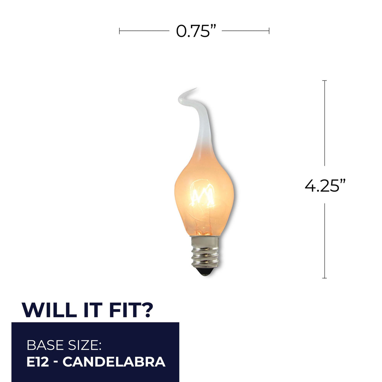 Bulbrite 861968 6W Incandescent S6 Light Bulb 2700K Dimmable E12 120V 25PK