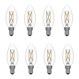 Bulbrite 861622 4W LED B11 Light Bulb 2700K Dimmable E12 350 Lumens 120V 8PK