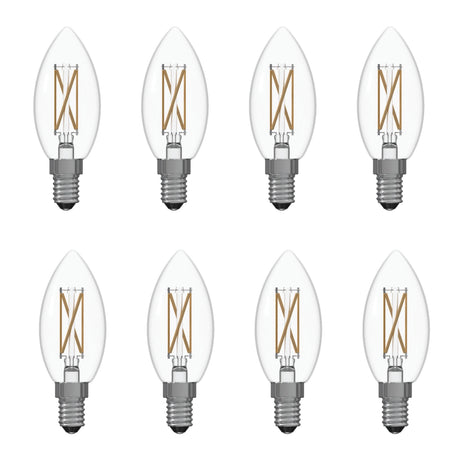 Bulbrite 861623 4W LED B11 Light Bulb 3000K Dimmable E12 400 Lumens 120V 8PK