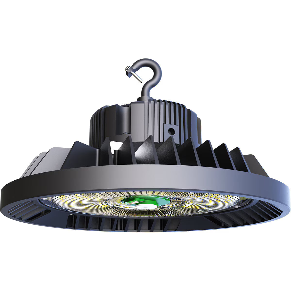 LEDone HB0218 LOC-ELHB-MW(80/100/150) MCCT(30/40/50)-HV 80/100/150W LED UFO Highbay 3000K/4000K/5000K Black Finish 277-480V